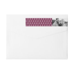 Modern Christmas Trees Berry Holiday Photo Wrap Around Label
