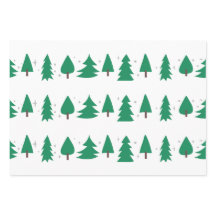 Modern Christmas Trees Green/Silver/White