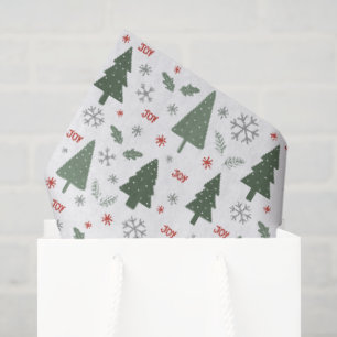 Modern Christmas Trees Pattern Holiday Tissue Paper