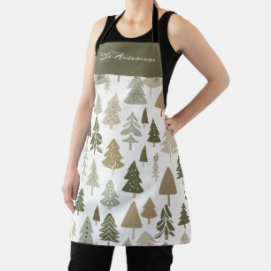 Modern Christmas Trees Pattern name Apron