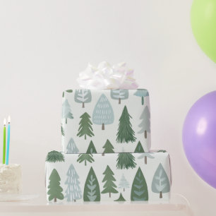 Modern Christmas Trees  Wrapping Paper
