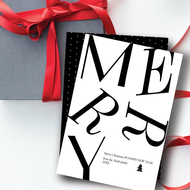 Modern Christmas Typography Personalised Card (Creator Uploaded)