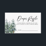 Modern Christmas Winter Baby Shower Diaper Raffle Enclosure Card<br><div class="desc">Watercolor Christmas Tree Winter Baby Shower Diaper raffle</div>