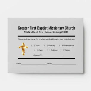 Modern Church Tithe Envelope