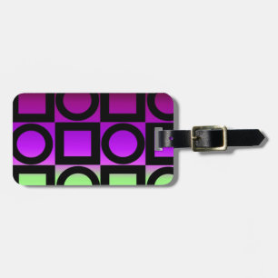 Modern Circle and Square Design Luggage Tag
