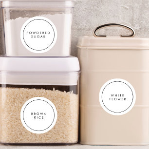 Modern Circle Kitchen & Pantry Storage Labels 