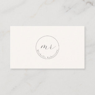 Modern circle logo, simple QR Business Card