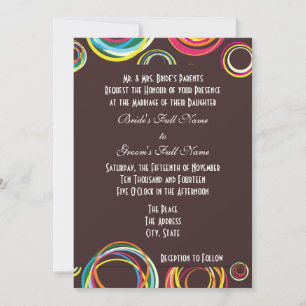 Modern Circles Abstract Wedding Invitations