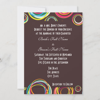 Modern Circles Abstract Wedding Invitations