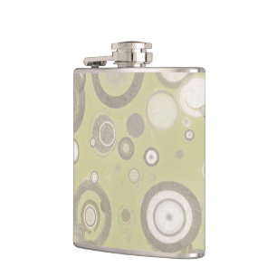 Modern Circles Hip Flask - Neutral Colours
