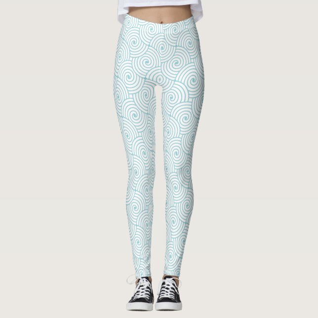 Modern Circles Spandex Leggings (Front)