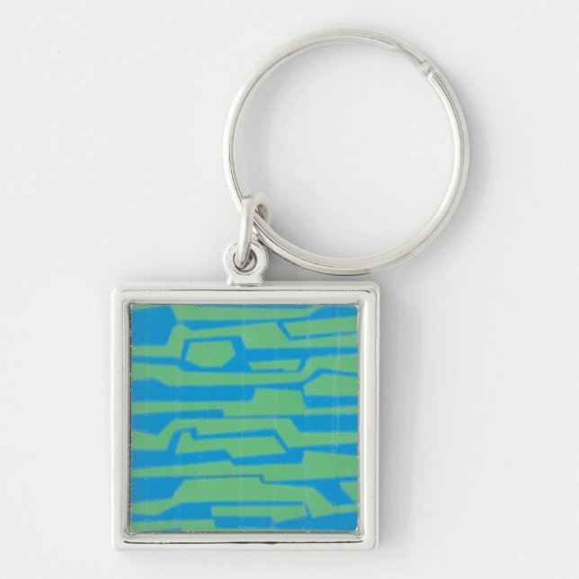 Modern Circuit V Key Ring (Front)