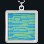 Modern Circuit V Silver Plated Necklace<br><div class="desc">Patterns</div>