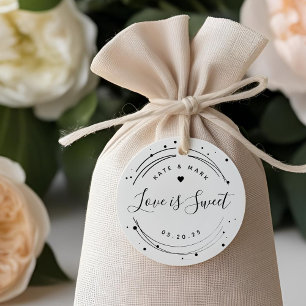 Modern Circular Love is Sweet Wedding Favour Self-inking Stamp