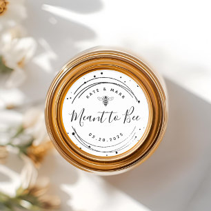 Modern Circular Meant to Bee Honey Wedding Favor Classic Round Sticker