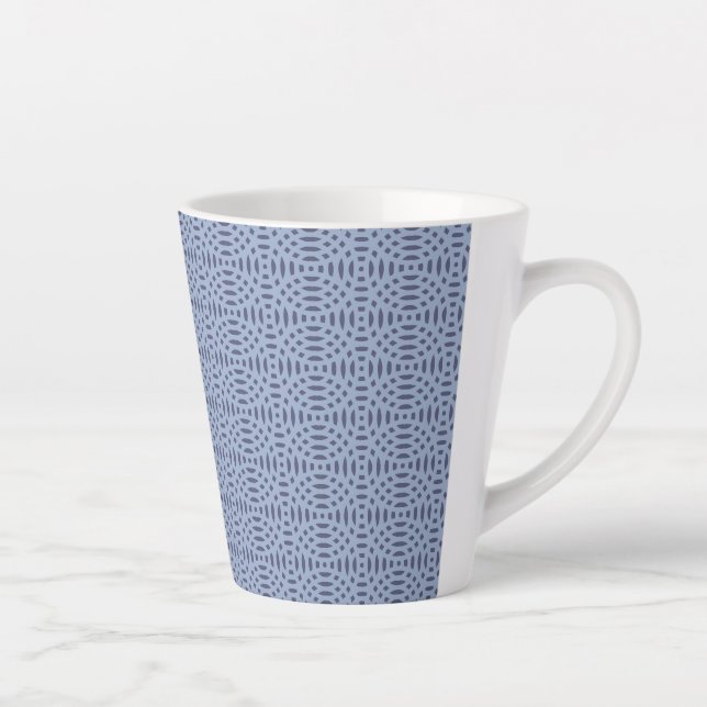Modern Circular Shapes Seamless Pattern Latte Mug (Right)