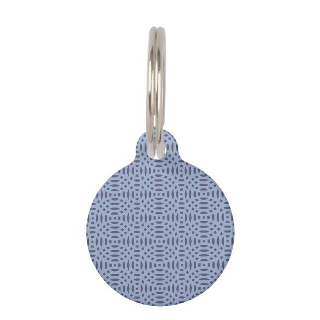 Modern Circular Shapes Seamless Pattern Pet Tag (Front)