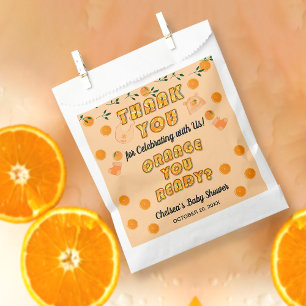 Modern Citrus Orange Cutie Fruity Zest Thank You Favour Bags