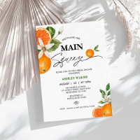 Modern Citrus Orange Main Squeeze Bridal Shower
