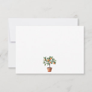 Modern Citrus-Themed Wedding Response Card