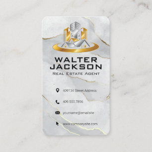 Modern City Logo   Marble Business Card