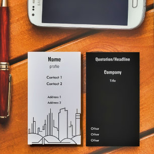 modern  city - vertical business card