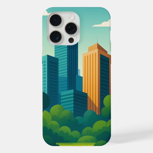 Modern Cityscape iPhone Case (Back)