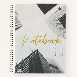 🏙️ Modern Cityscape Notebook – Spiral Bound