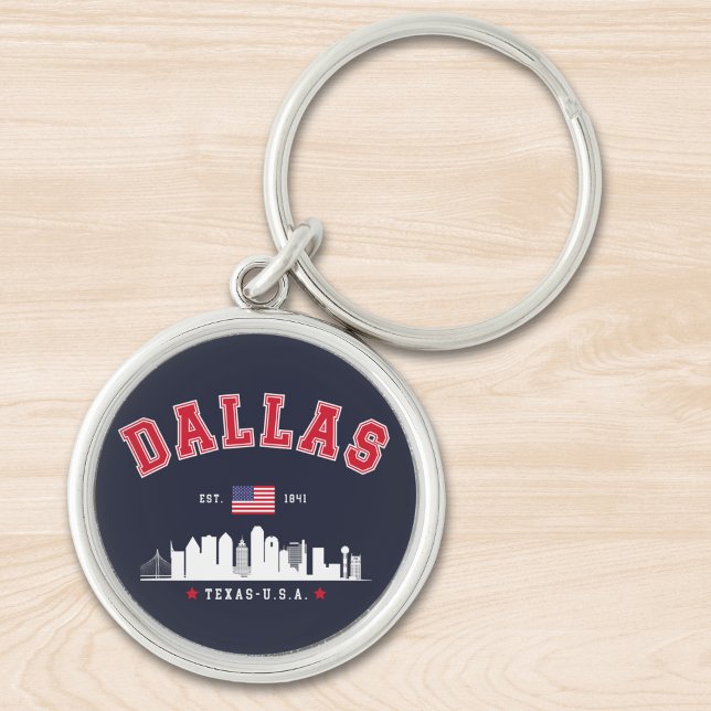 Modern Cityscape of Dallas Texas Key Ring (Creator Uploaded)