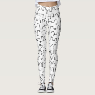 Modern Cityscape painted design  Leggings