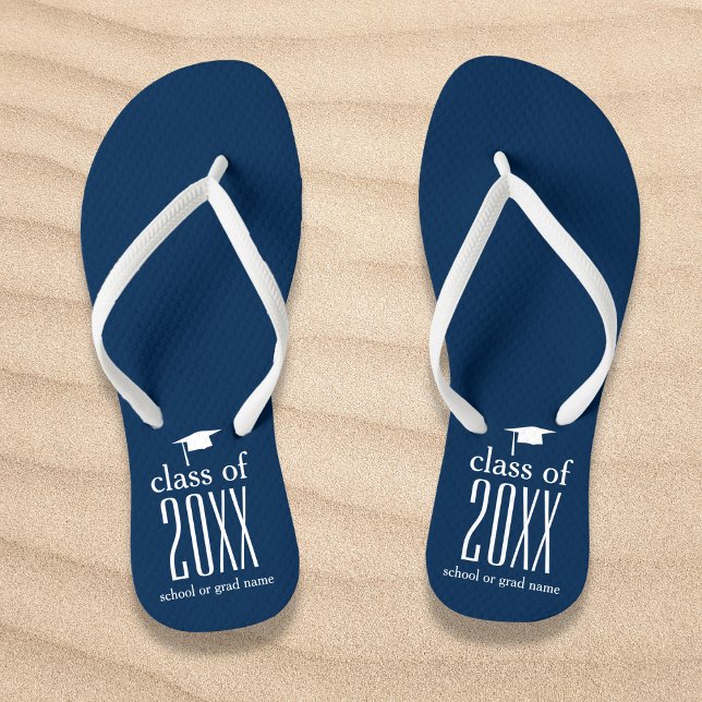 Modern Class of 2016 Graduation Cap Custom Colour Jandals (Creator Uploaded)