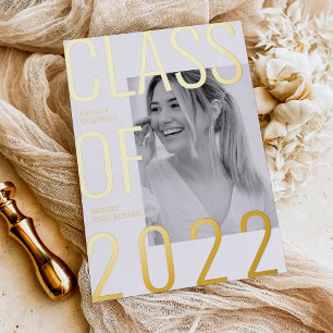 Modern Class of 2022 Foil Pressed Graduation Party