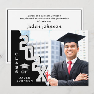 Modern Class of 2023 Grad PHOTO Graduation Party Invitation