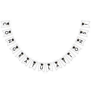 Modern Class of 2025 Black Script Graduation Bunting