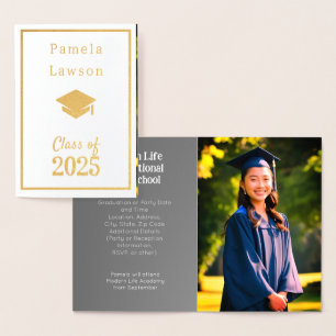 Modern class of  2025 -  golden foil card