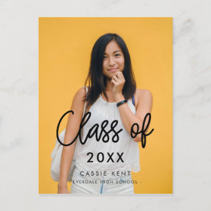 Modern Class of 2025 graduation photo Postcard