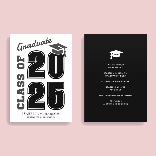 Modern Class of 2025 High School Graduation Announcement (Creator Uploaded)