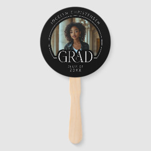 Modern Class of 2025 Photo Grad Graduation Hand Fan