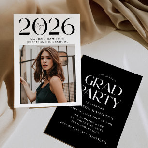 Modern Class of 2025 Photo Graduation Party Invitation