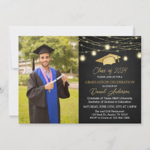Modern Class of 2025 Photo Graduation Party Invitation