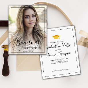 Modern Class of 2026 Graduation Photo Invitation