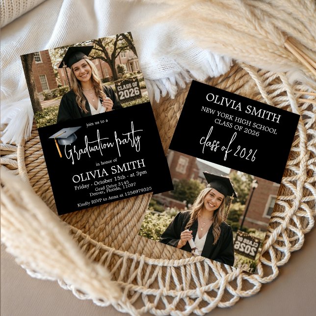 Modern Class of 2026 Photo Graduation Invite (Creator Uploaded)