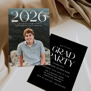 Modern Class of 2026 Photo Graduation Party Invitation