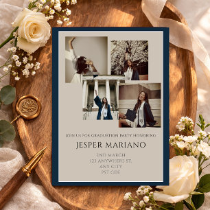 Modern Class of 2026 Photo Minimal Graduation Invitation