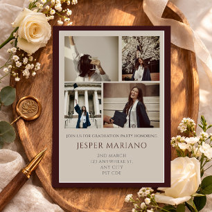 Modern Class of 2026 Photo Minimal Graduation Invitation