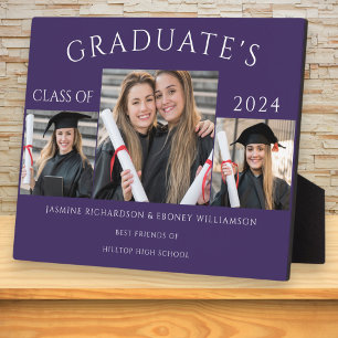 modern class of photo collage purple  plaque