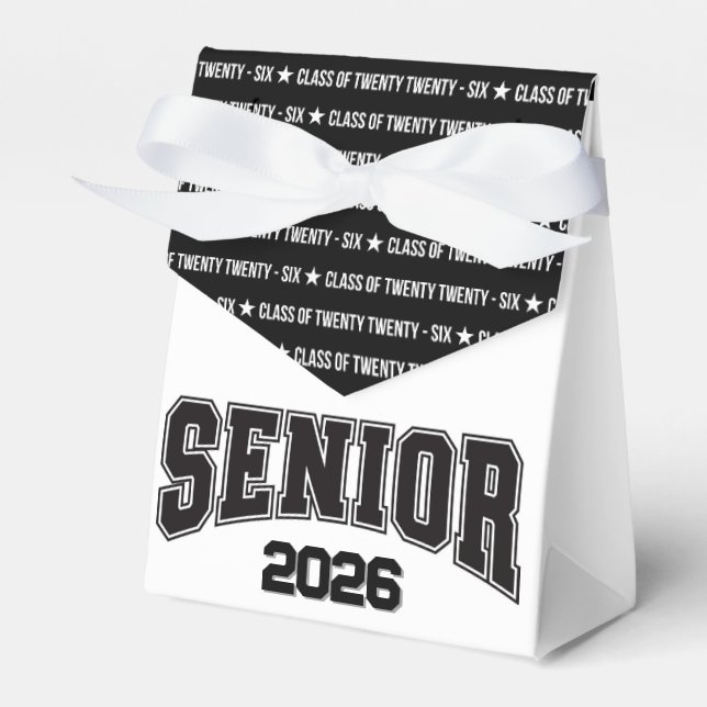 Modern Class of Twenty Twenty‑Six Typography Favour Box (Front Side)