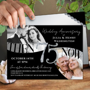 Modern Classic 75th Wedding Anniversary Invitation