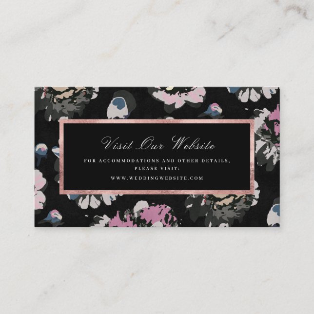 Modern classic abstract floral website Insert card (Front)