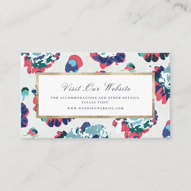 Modern classic abstract floral website Insert card (Front)